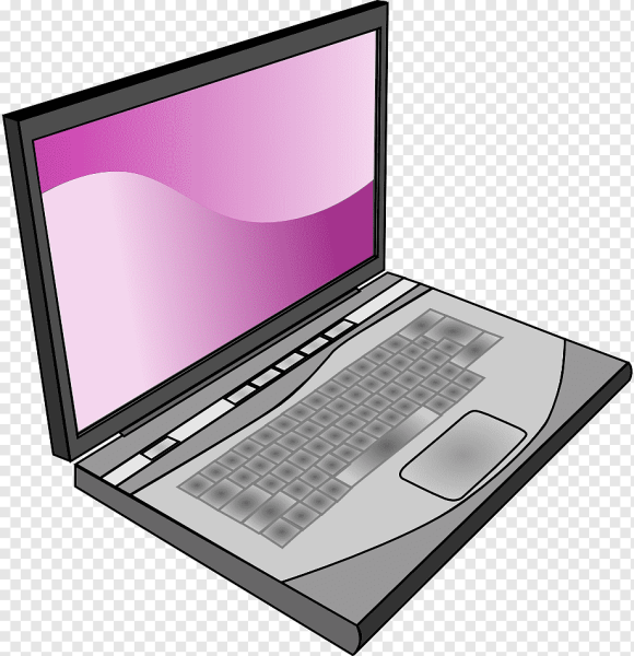 Ноутбук на белом фоне