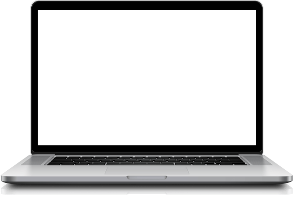 Ноутбук на белом фоне