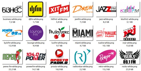Значки всех радиостанций