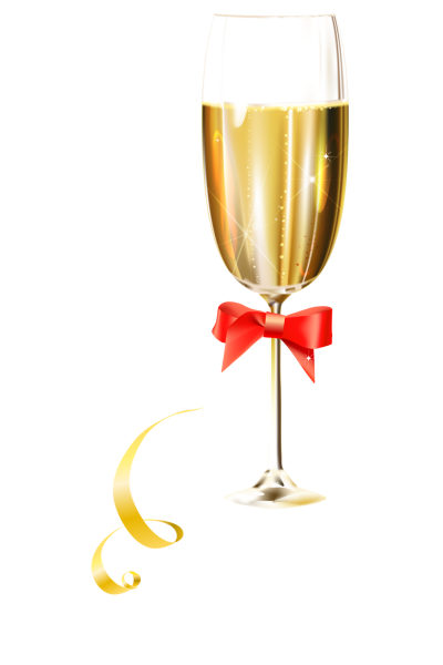 Бокалы с шампанским на прозрачном фоне