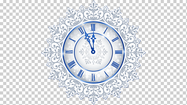 Векторные новогодние часы