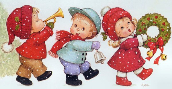 Новогодний праздник на прозрачном фоне для детей