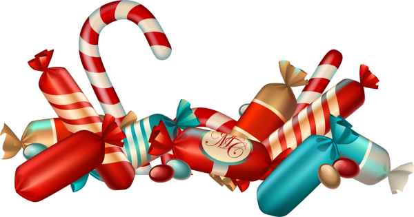 Конфеты на прозрачном фоне