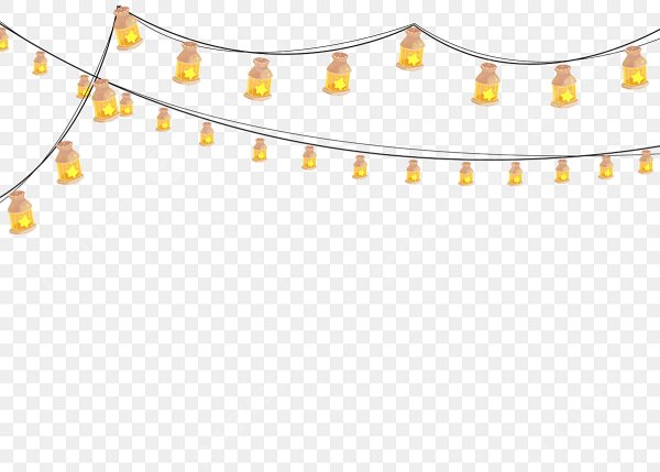 Гирлянда из лампочек без фона