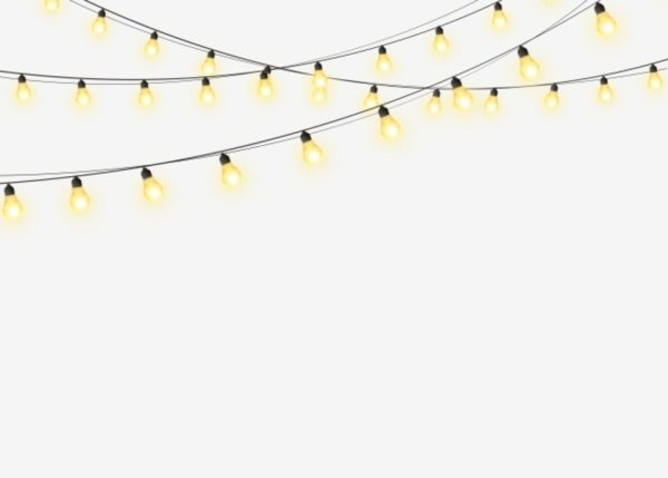 Гирлянда на белом фоне