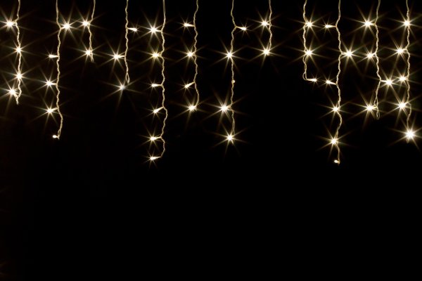 Светодиодная бахрома 3х0,9м снежинки