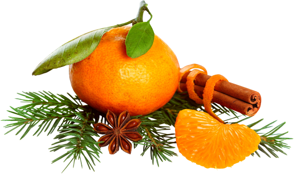 Мандарин на прозрачном фоне