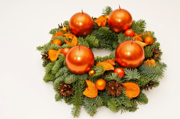 Новогодний декор оранжевый