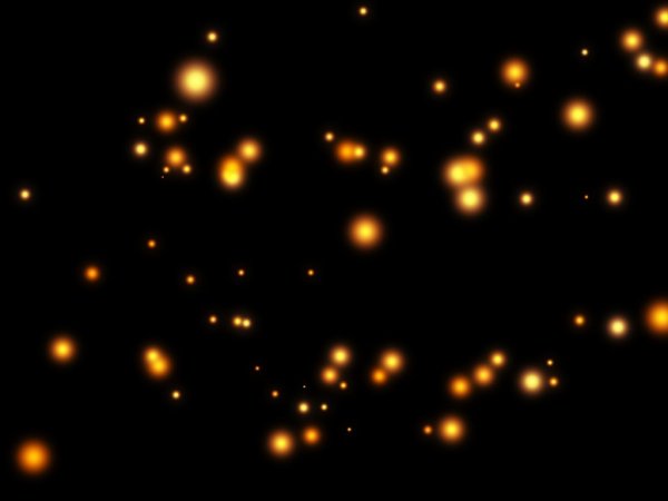 Мелкие огоньки на черном фоне