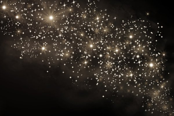 Огоньки на черном фоне