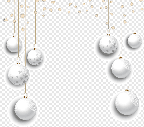 Елочный шарик белый