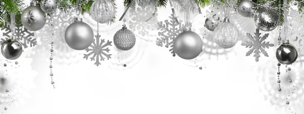 Серебристый новогодний фон