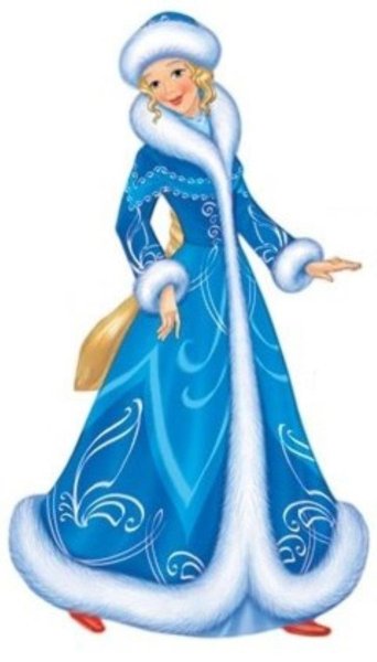 Снегурка на белом фоне