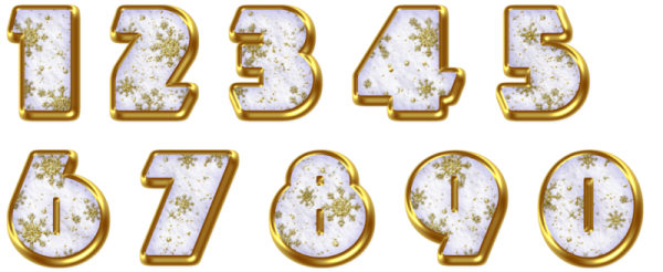 Новогодние цифры для часов