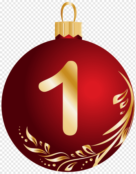 Новогодние шарики с цифрами