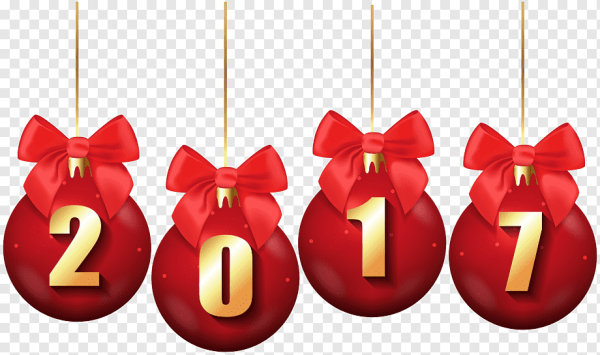 Новогодние шарики с цифрами