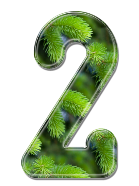 Цифра 2 Новогодняя