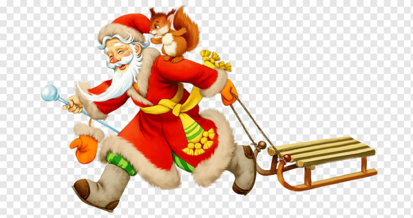 Дед Мороз на санках