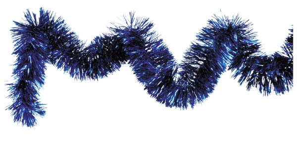 Новогодняя мишура на прозрачном фоне