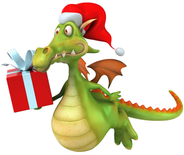 Новогодний динозавр