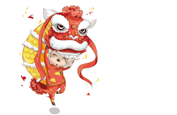 Дракон в новогодней шапочке