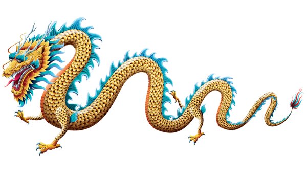 Китайский дракон сбоку