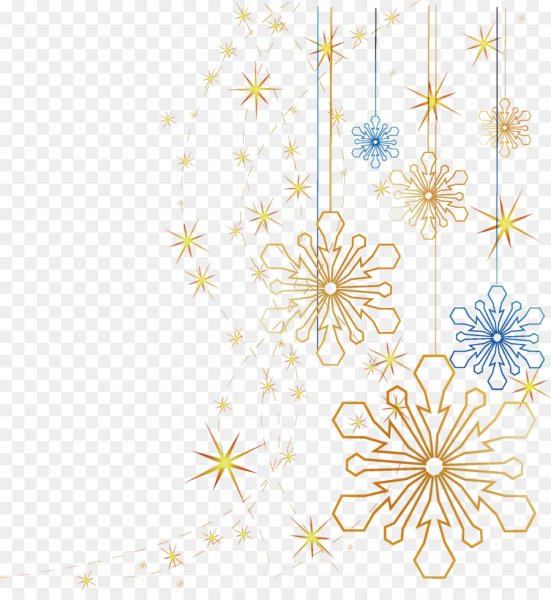 Золотые снежинки