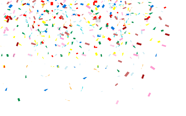 Конфетти на прозрачном фоне для фотошопа