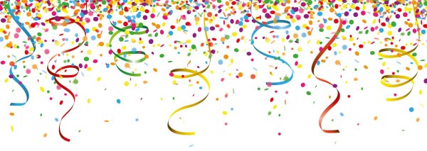 Конфетти на белом фоне