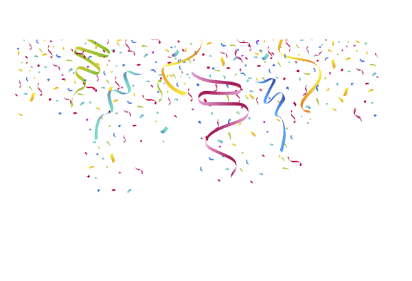 Конфетти на белом фоне