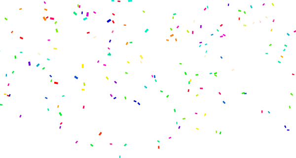 Конфетти на прозрачном фоне