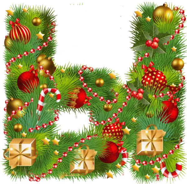 Новогодний алфавит русский