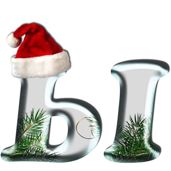 Красивые новогодние буквы