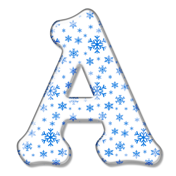 Красивые зимние буквы