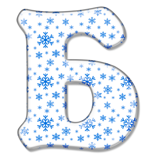 Буквы в зимнем стиле