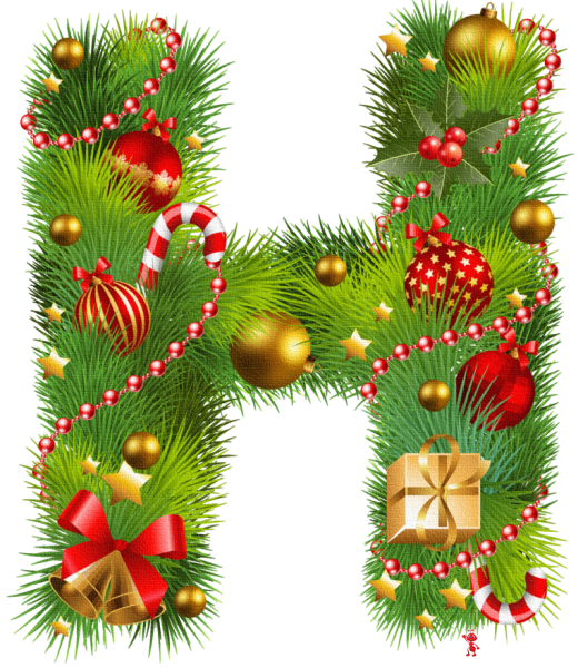 Буквы в новогоднем стиле