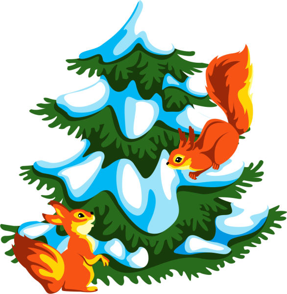 Елка Сказочная на белом фоне