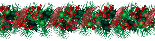Елочная гирлянда на прозрачном фоне