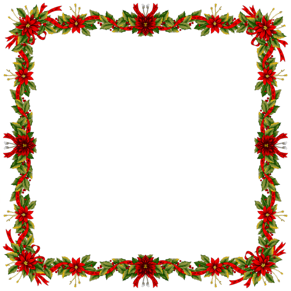 Новогодняя рамка на прозрачном фоне