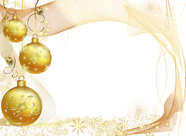 Золотая Новогодняя рамка