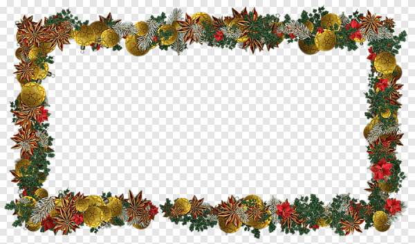 Новогодняя рамка горизонтальная