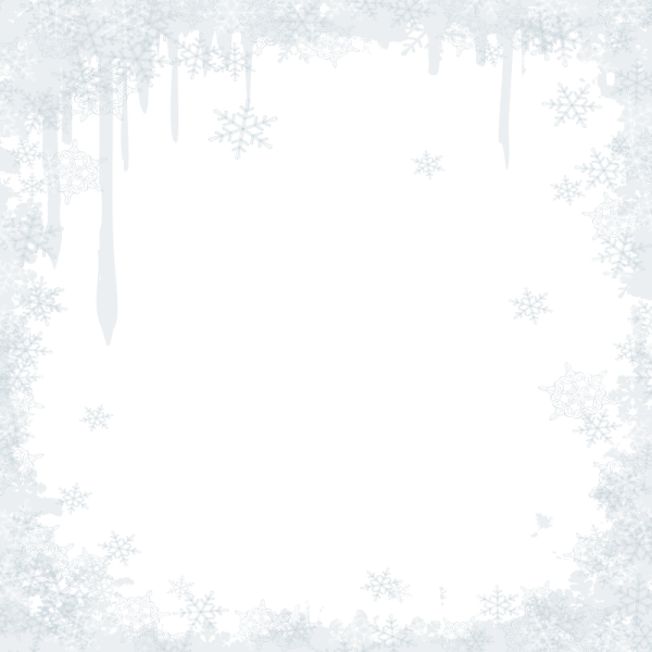 Рамка снежинки на прозрачном фоне