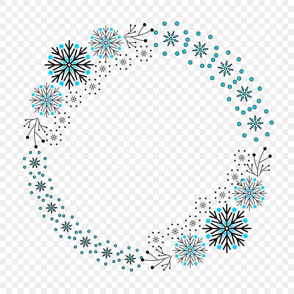 Рамка из снежинок