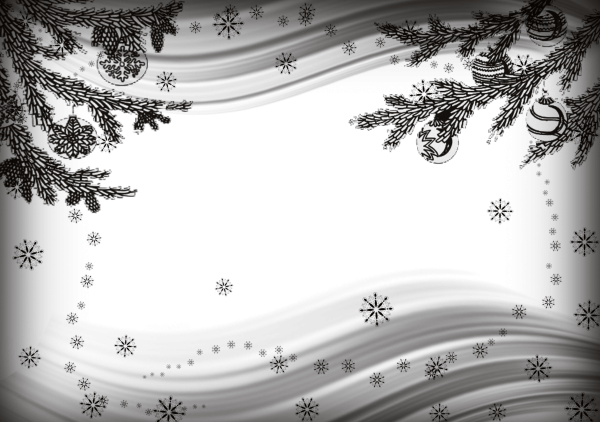 Новогодний фон черно-белый