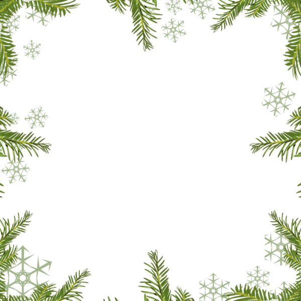 Рамка еловые ветки