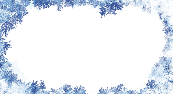 Зимние рамочки на прозрачном фоне