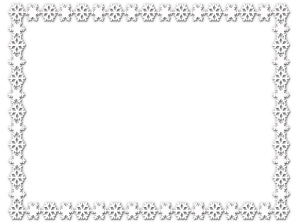 Рамочка снежинки на прозрачном фоне