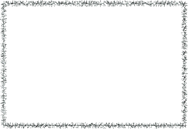 Тонкая Новогодняя рамка на прозрачном фоне