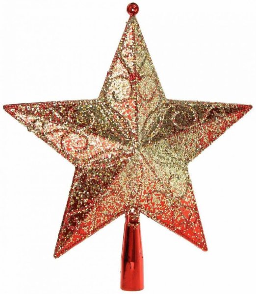 Наконечник на елку звезда 12см 547117