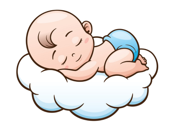 Малыш спит на облаке